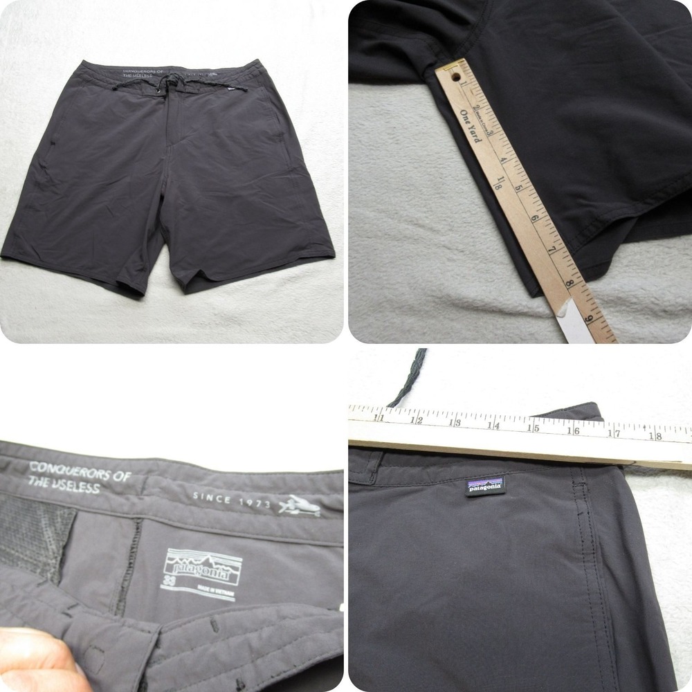 Patagonia Swim Shorts Mens 33 Gray Zip Fly Conquerors of The Useless Board‎ Tech